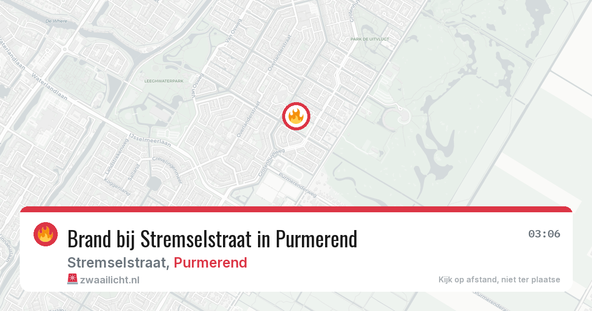 Brand bij Stremselstraat in Purmerend — 28 jun 2026