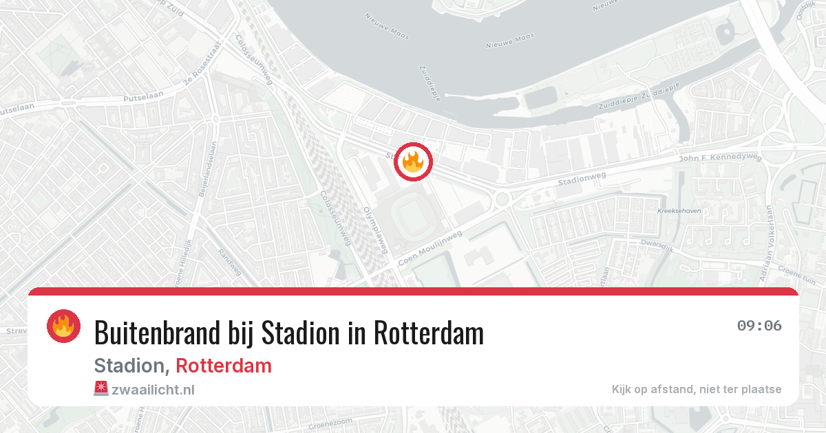 Buitenbrand bij Stadion in Rotterdam — 29 jun 2026