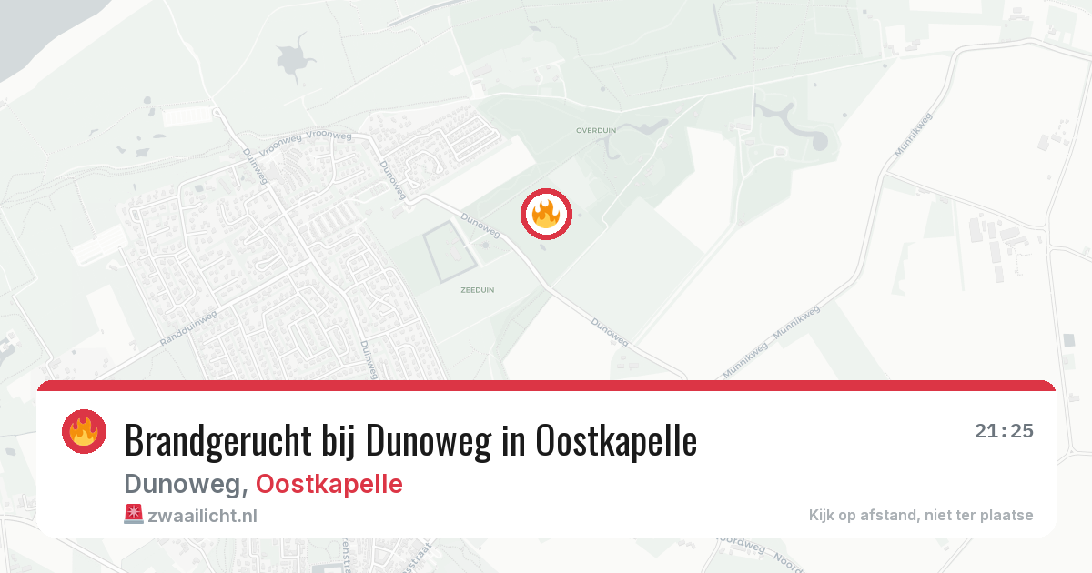 Brandgerucht bij Dunoweg in Oostkapelle — 23 jul 2026