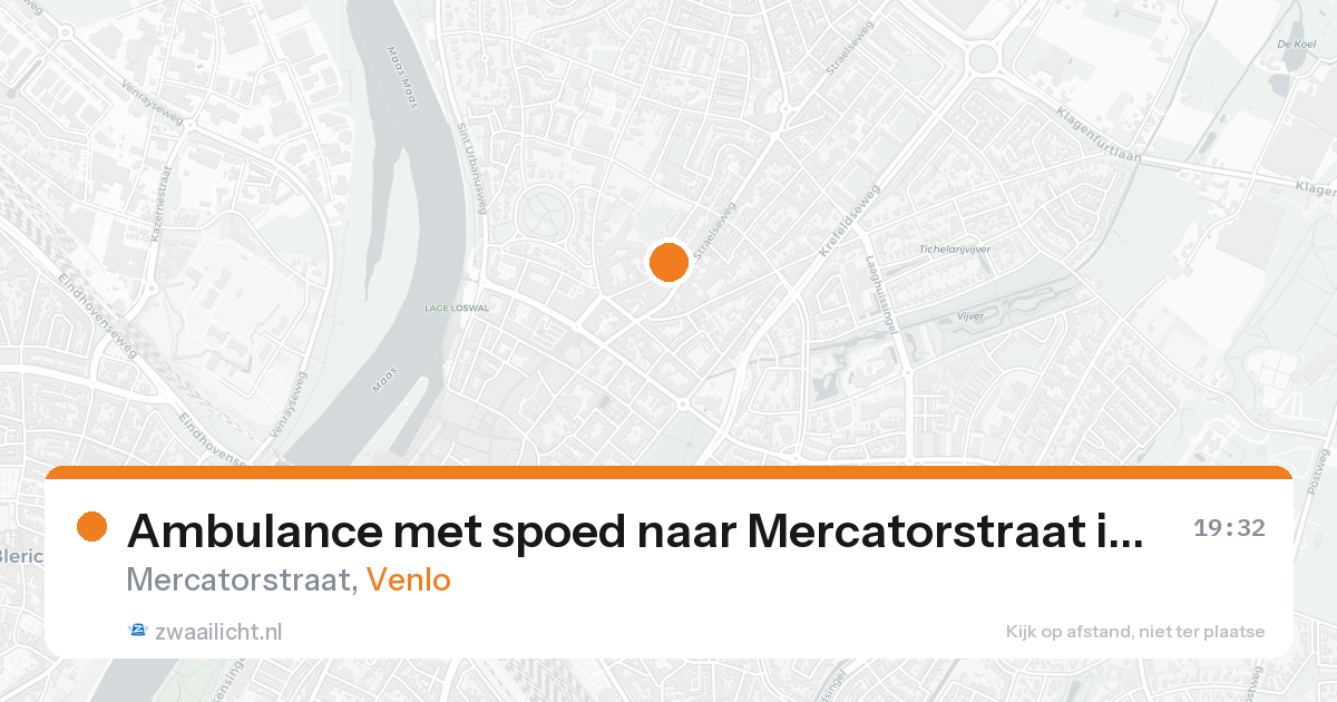 Ambulance met spoed naar Mercatorstraat in Venlo — 14 aug 2026