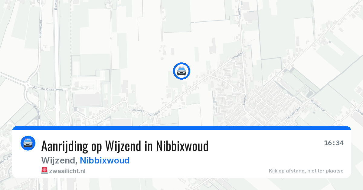 Aanrijding op Wijzend in Nibbixwoud — 22 mei 2026