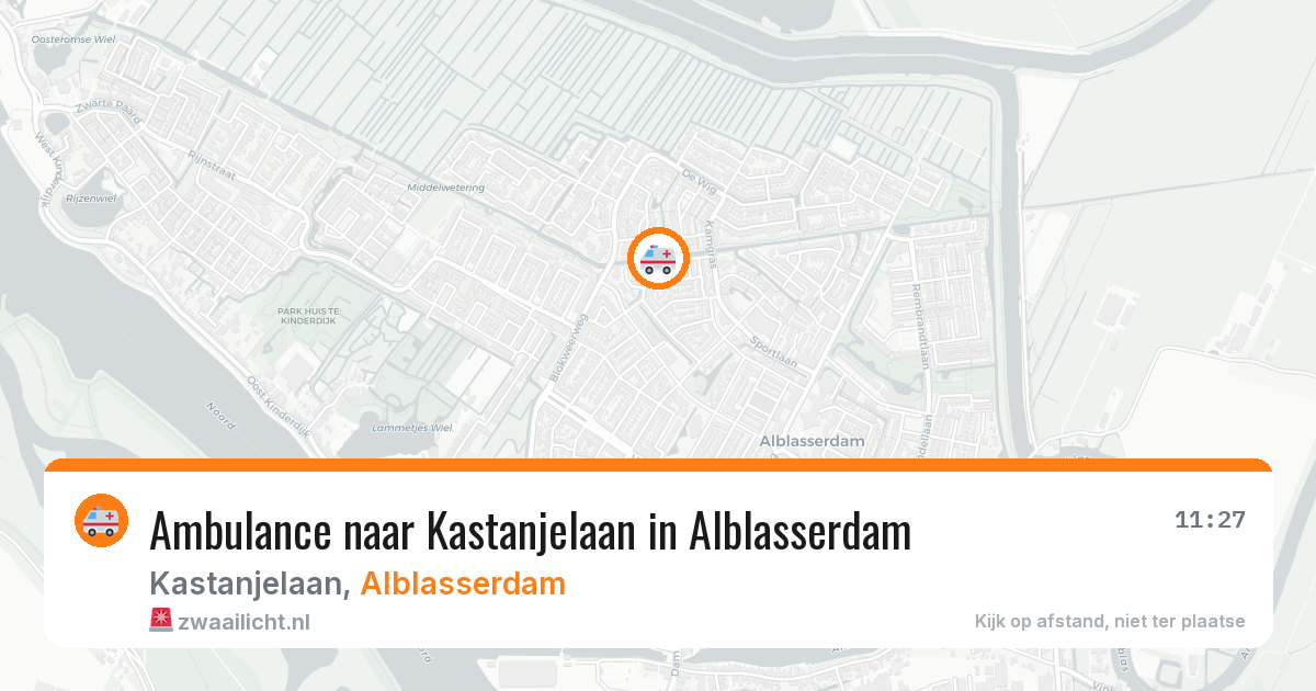 Ambulance naar Kastanjelaan in Alblasserdam — 30 mrt 2026