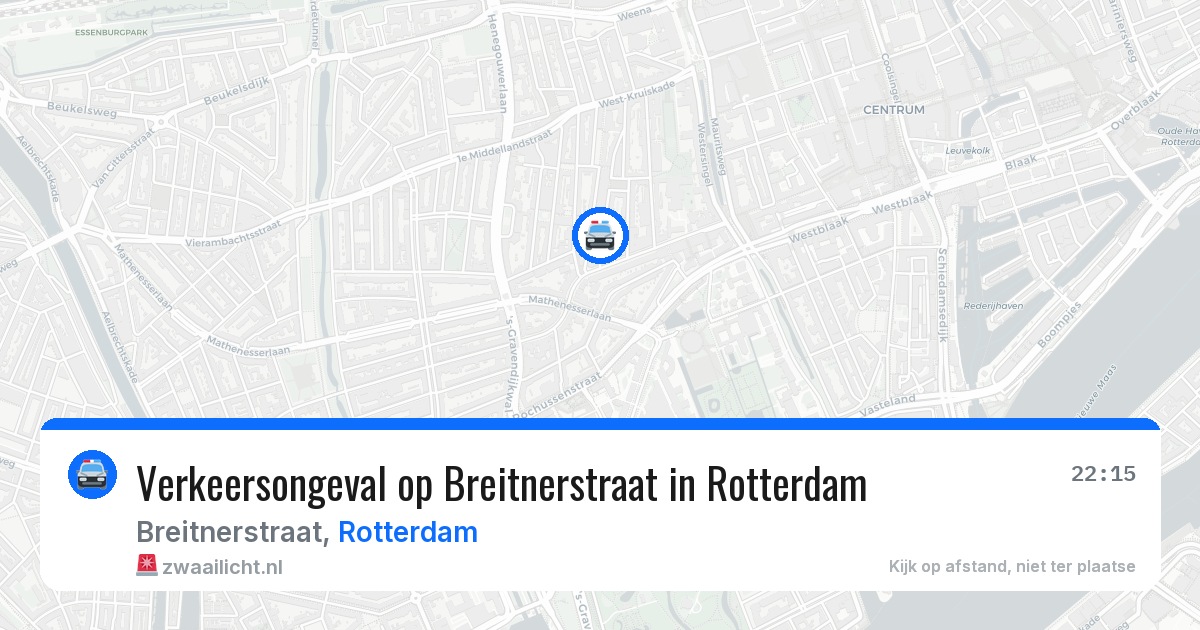 Verkeersongeval op Breitnerstraat in Rotterdam — 27 mrt 2026