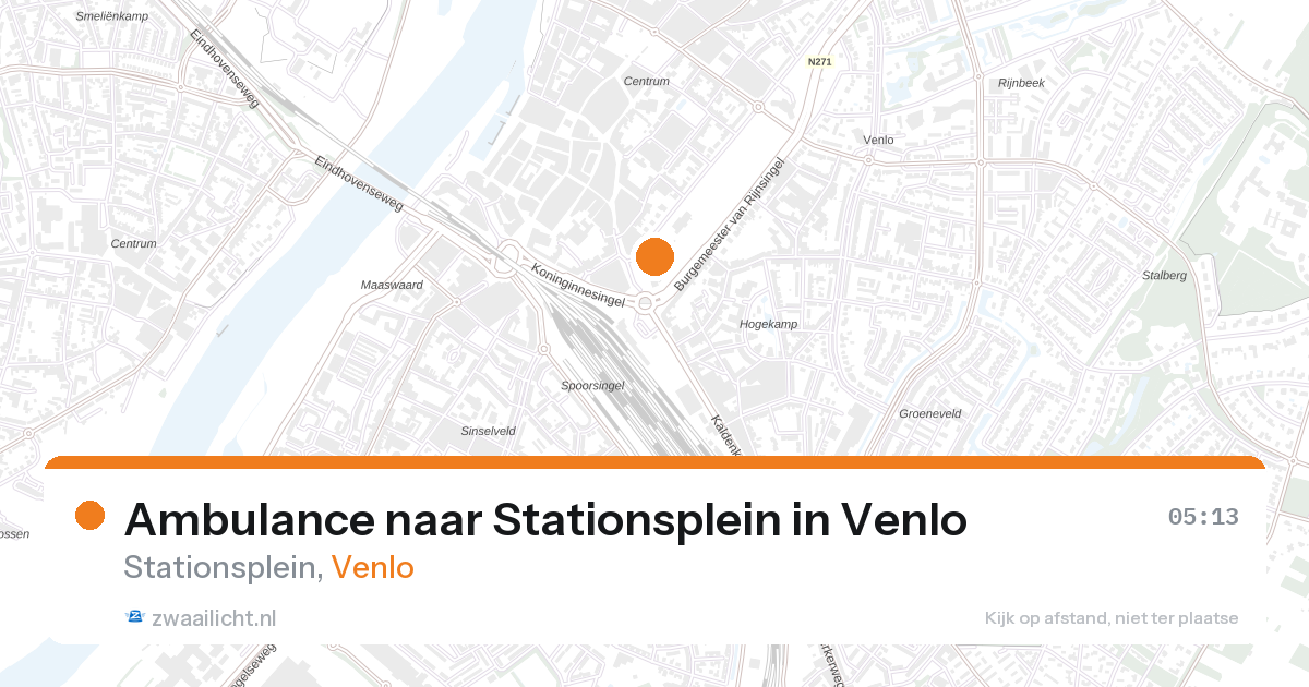 Ambulance naar Stationsplein in Venlo — 11 aug 2026