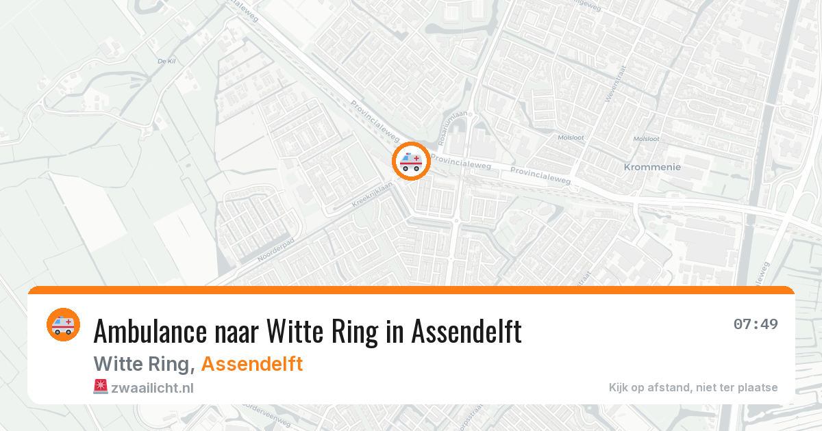 Ambulance naar Witte Ring in Assendelft — 19 mrt 2026