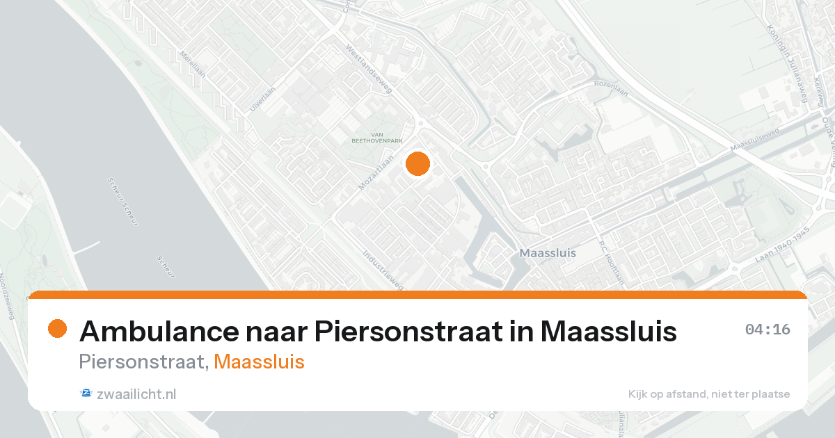 Ambulance naar Piersonstraat in Maassluis — 18 aug 2026