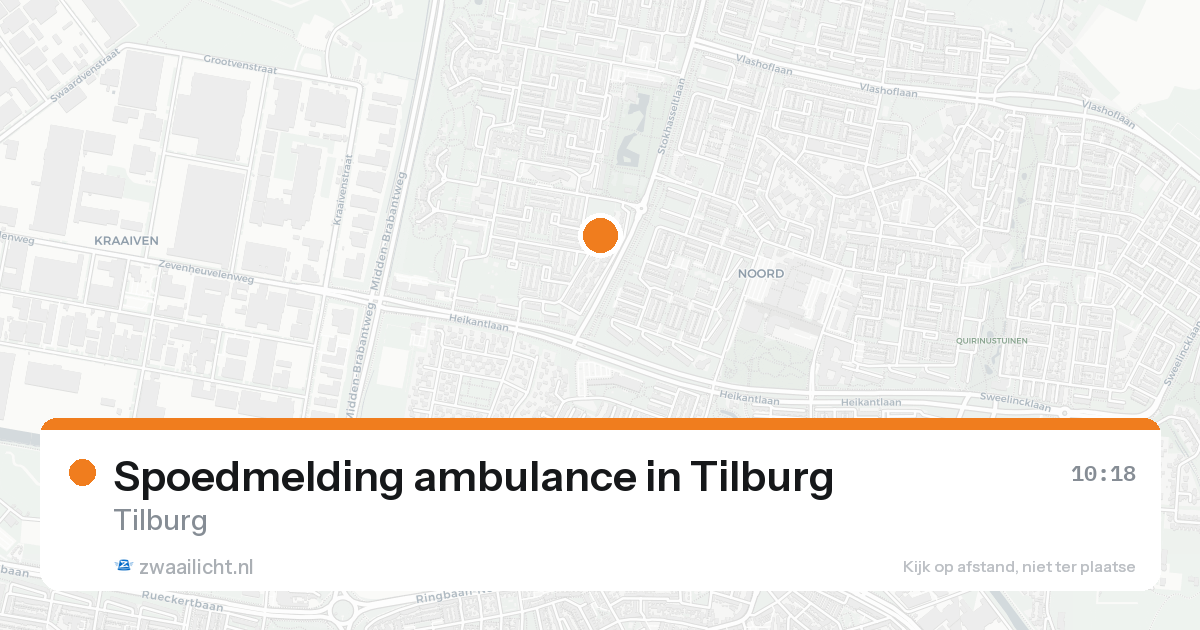 Spoedmelding ambulance in Tilburg — 15 aug 2026