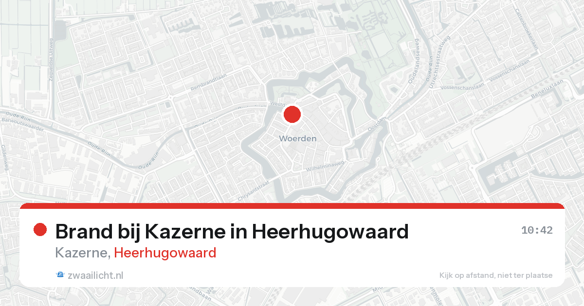 Brand bij Kazerne in Heerhugowaard — 16 aug 2026