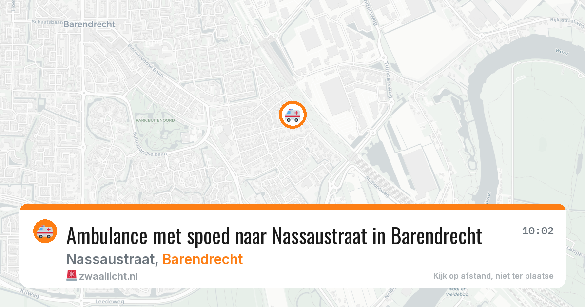 Ambulance met spoed naar Nassaustraat in Barendrecht — 8 aug 2026