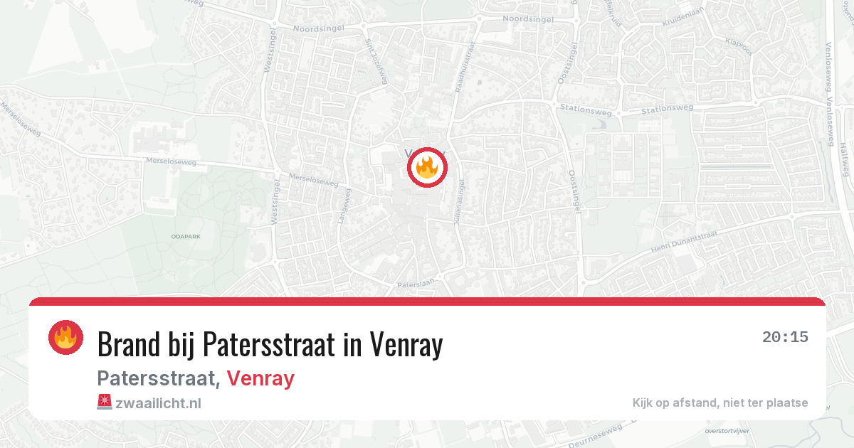 Brand bij Patersstraat in Venray — 31 jul 2026