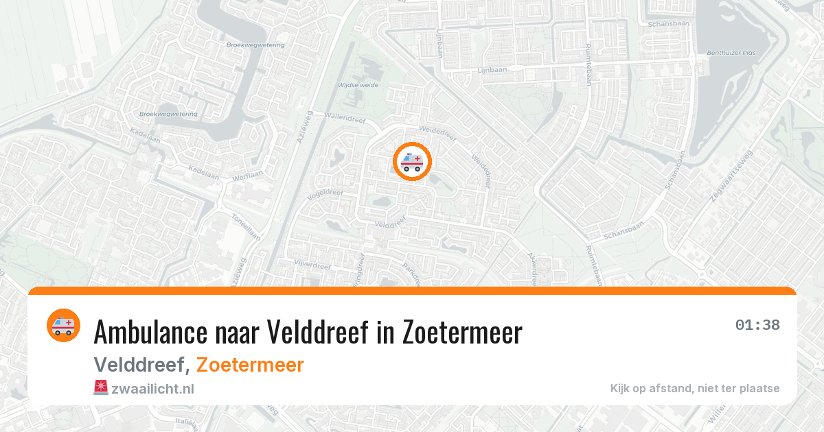 Ambulance naar Velddreef in Zoetermeer — 10 apr 2026
