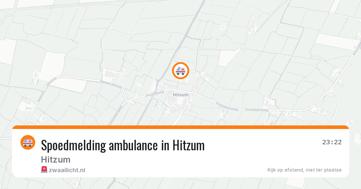 Spoedmelding ambulance in Hitzum — 26 jun 2026