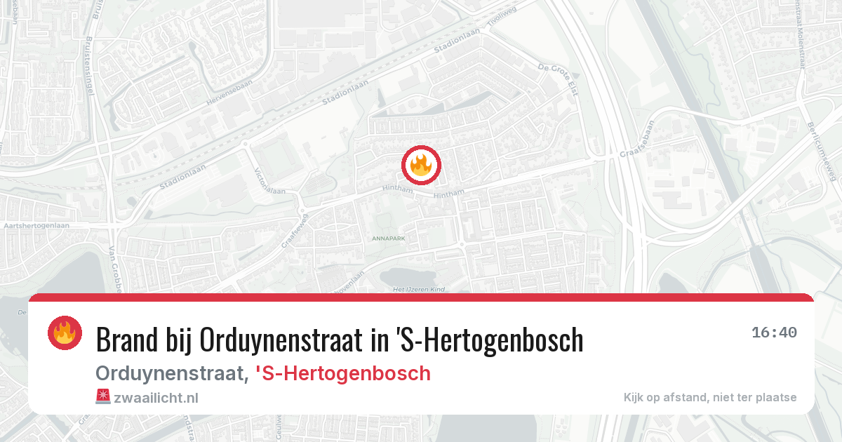 Brand bij Orduynenstraat in 'S-Hertogenbosch — 29 jan 2026