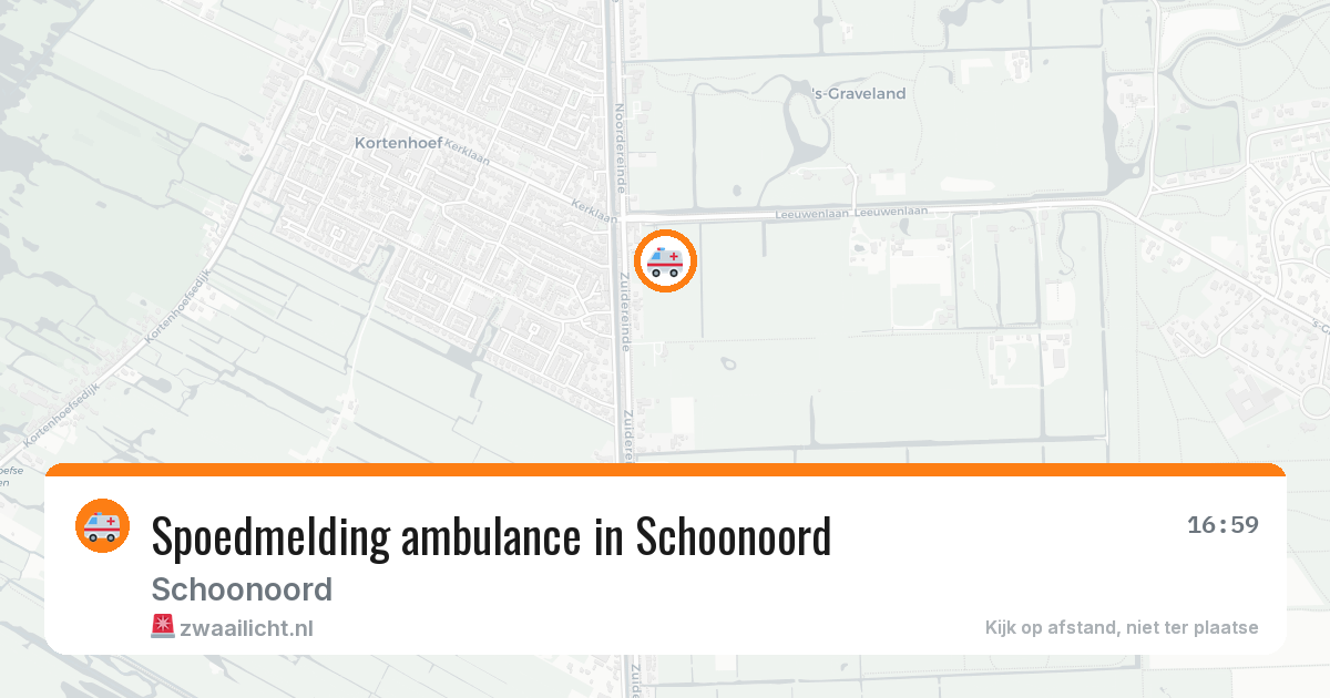 Spoedmelding ambulance in Schoonoord — 8 aug 2026