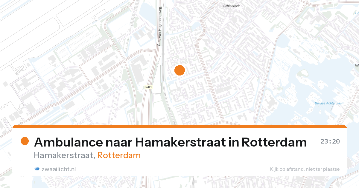 Ambulance naar Hamakerstraat in Rotterdam — 26 aug 2026