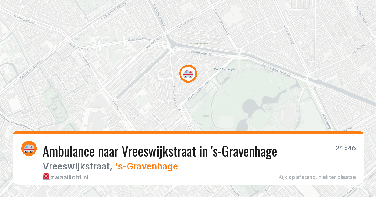 Ambulance naar Vreeswijkstraat in 's-Gravenhage — 16 jul 2026