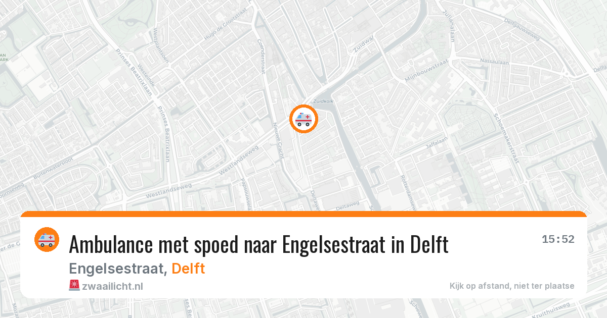 Ambulance met spoed naar Engelsestraat in Delft — 19 jun 2026