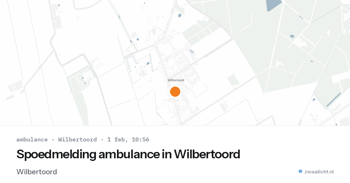 Spoedmelding ambulance in Wilbertoord — 1 feb 2026