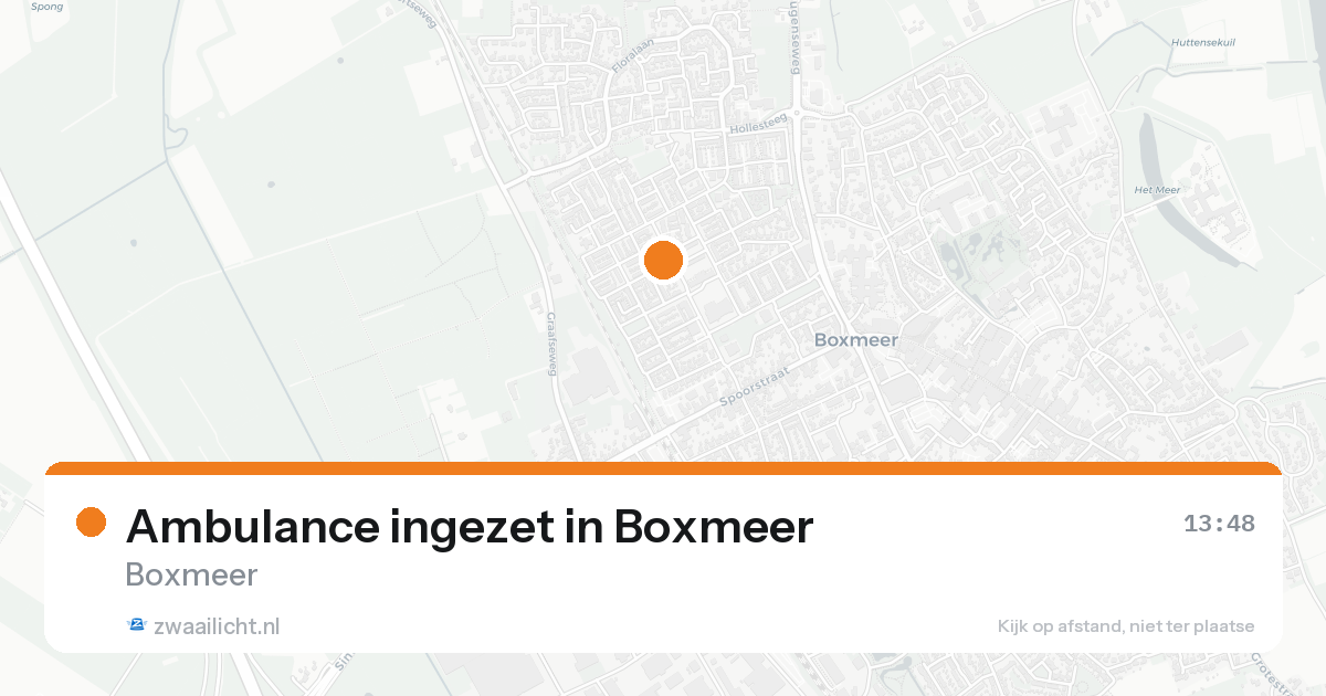 Ambulance ingezet in Boxmeer — 13 aug 2026