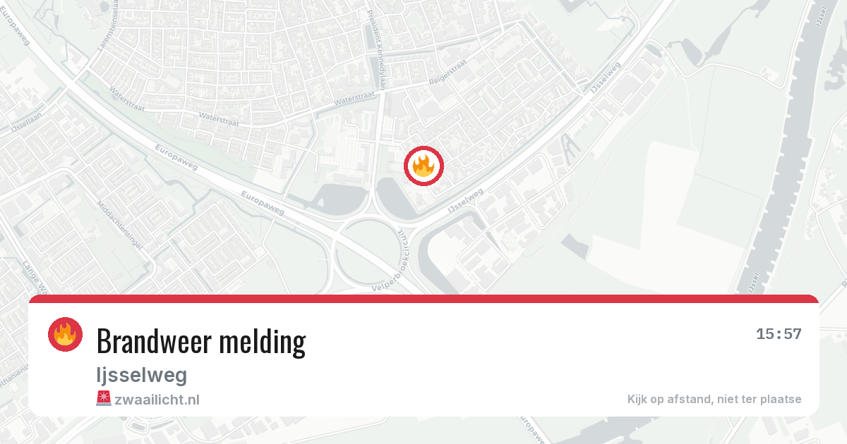 Brandweer melding — 15 jun 2026