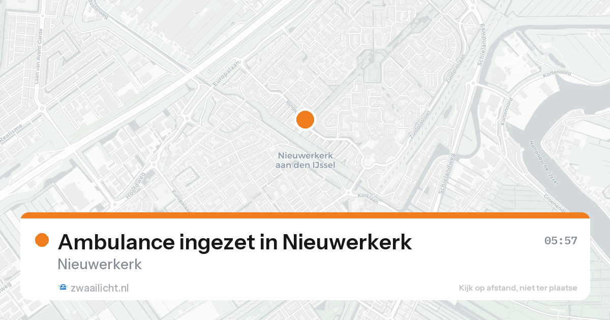 Ambulance ingezet in Nieuwerkerk — 8 feb 2026