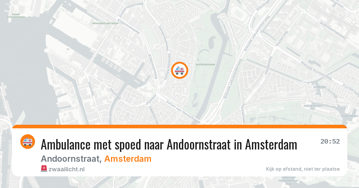 Ambulance met spoed naar Andoornstraat in Amsterdam — 16 mrt 2026
