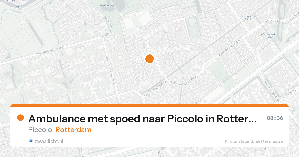 Ambulance met spoed naar Piccolo in Rotterdam — 19 aug 2026
