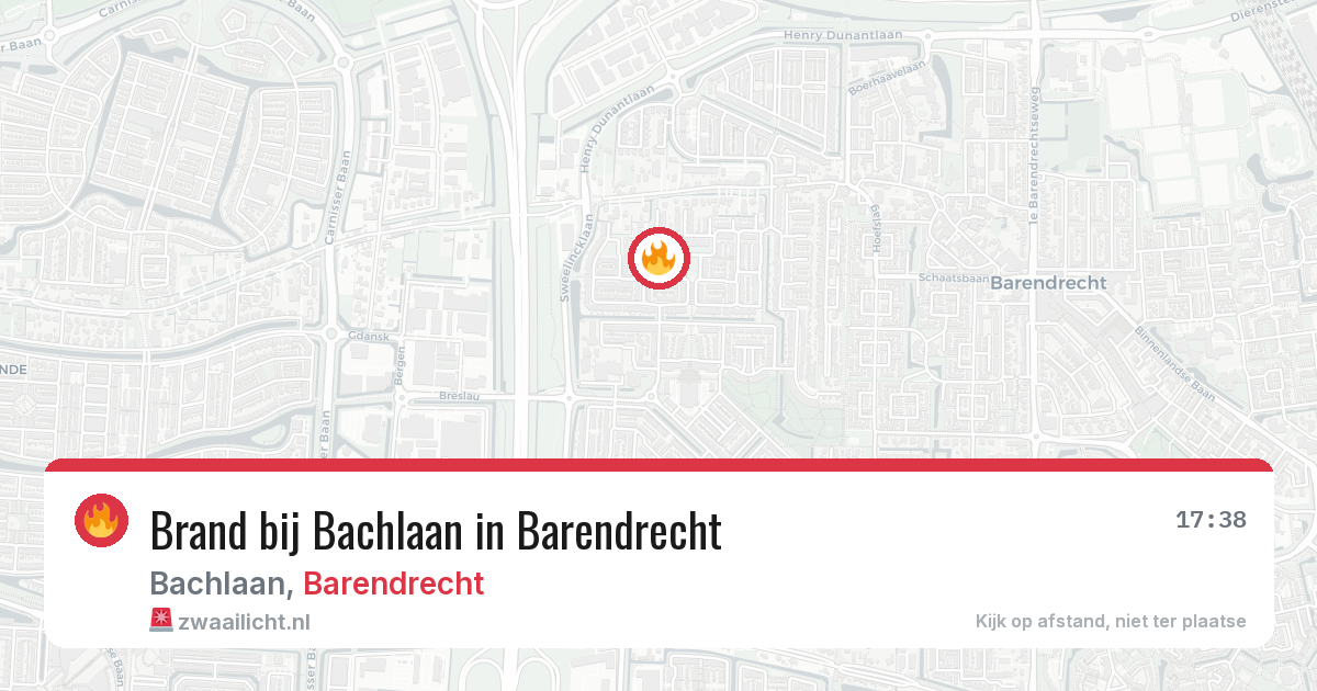 Brand bij Bachlaan in Barendrecht — 21 mrt 2026