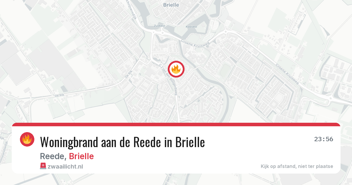 Woningbrand aan de Reede in Brielle — 15 mei 2026