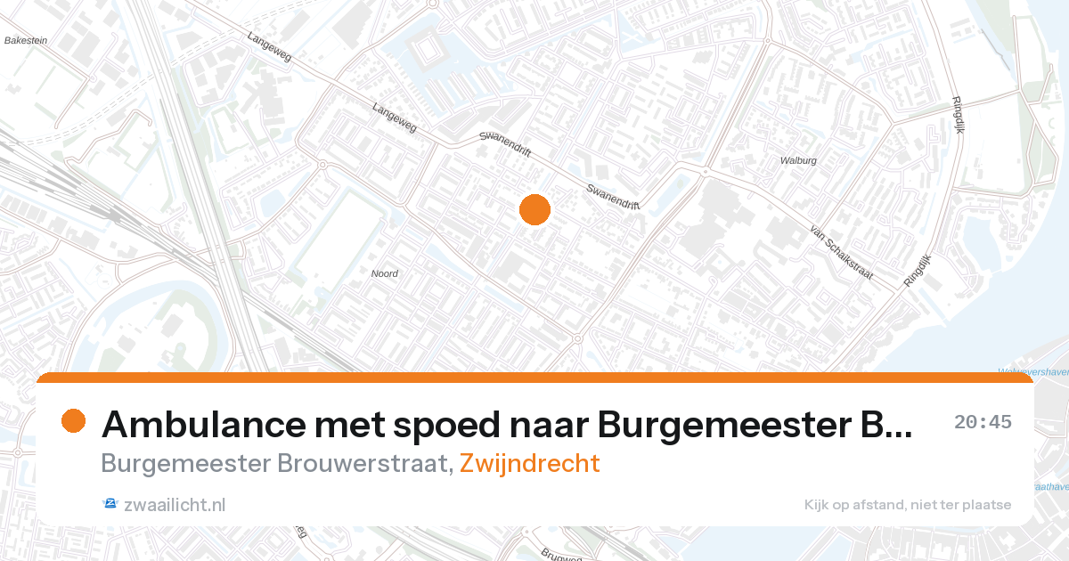 Ambulance met spoed naar Burgemeester Brouwerstraat in Zwijndrecht — 26 aug 2026