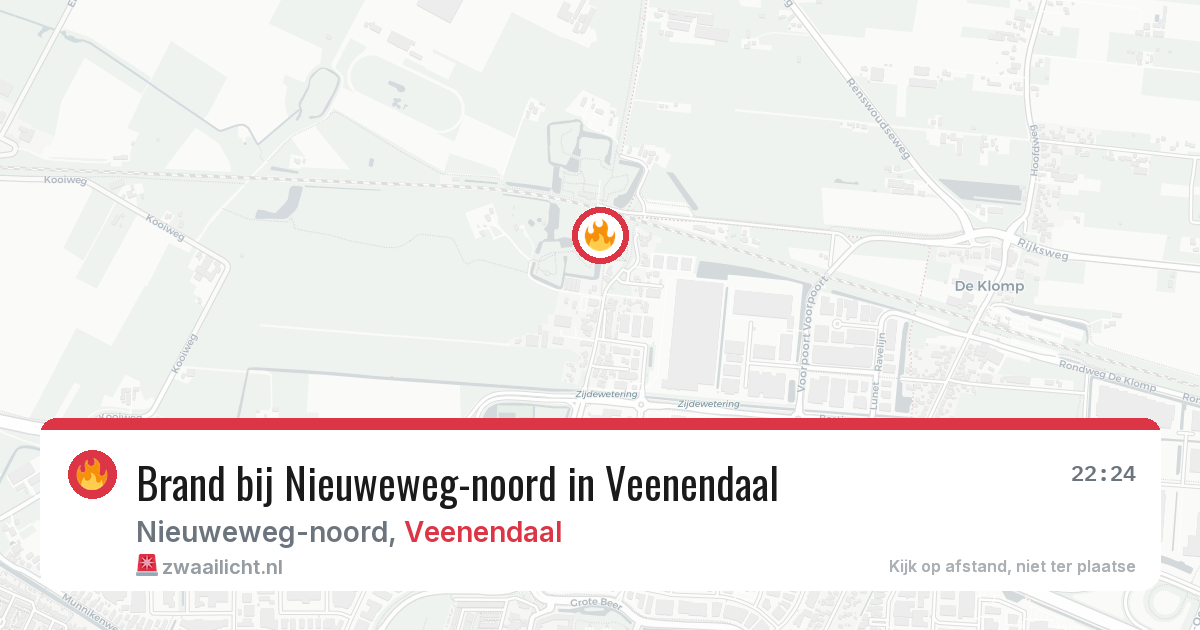 Brand bij Nieuweweg-noord in Veenendaal — 13 mrt 2026
