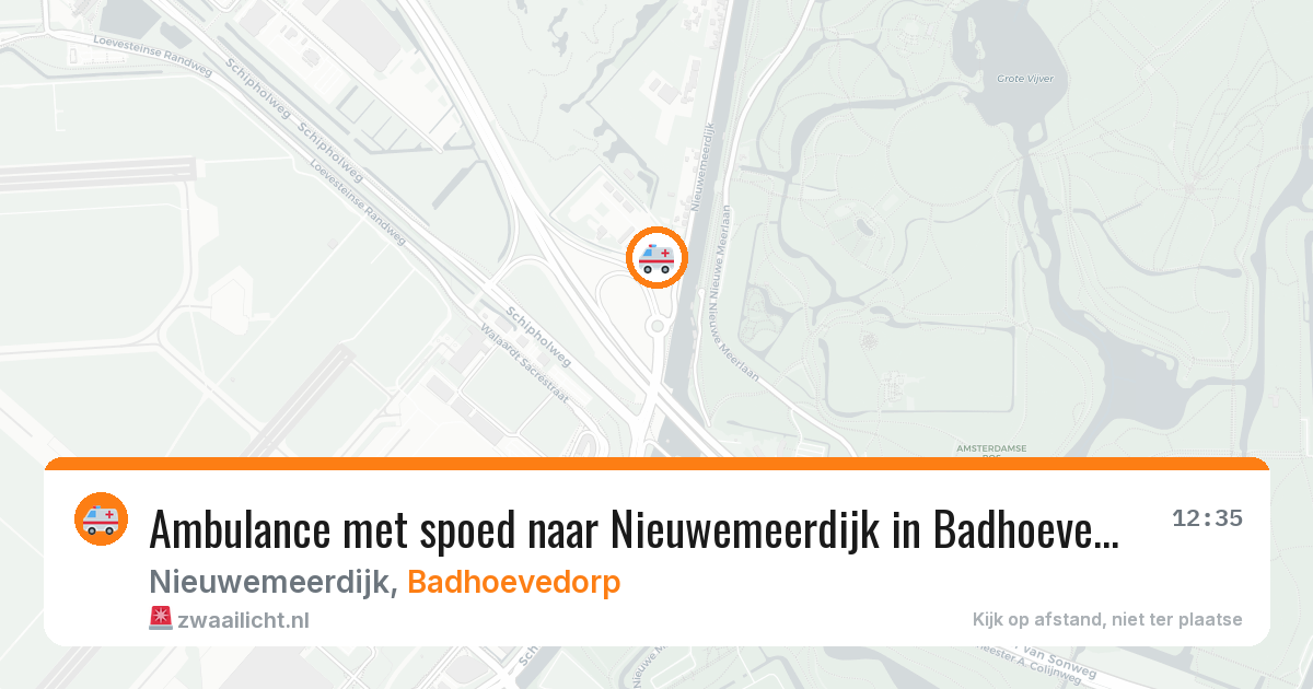 Ambulance met spoed naar Nieuwemeerdijk in Badhoevedorp — 9 mei 2026