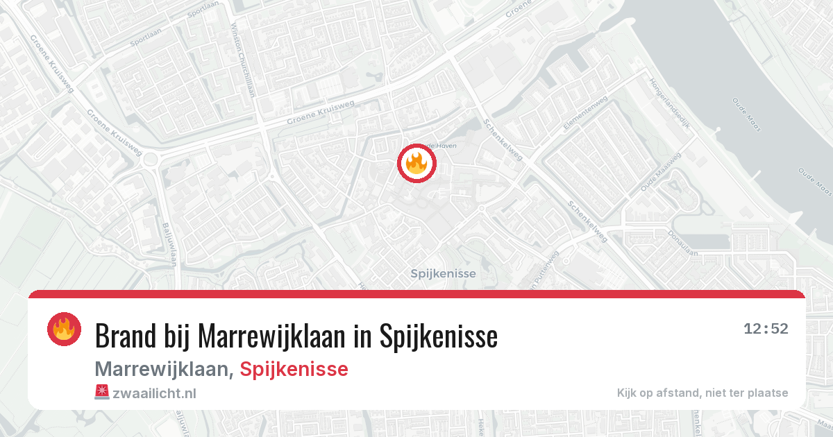 Brand bij Marrewijklaan in Spijkenisse — 28 mrt 2026