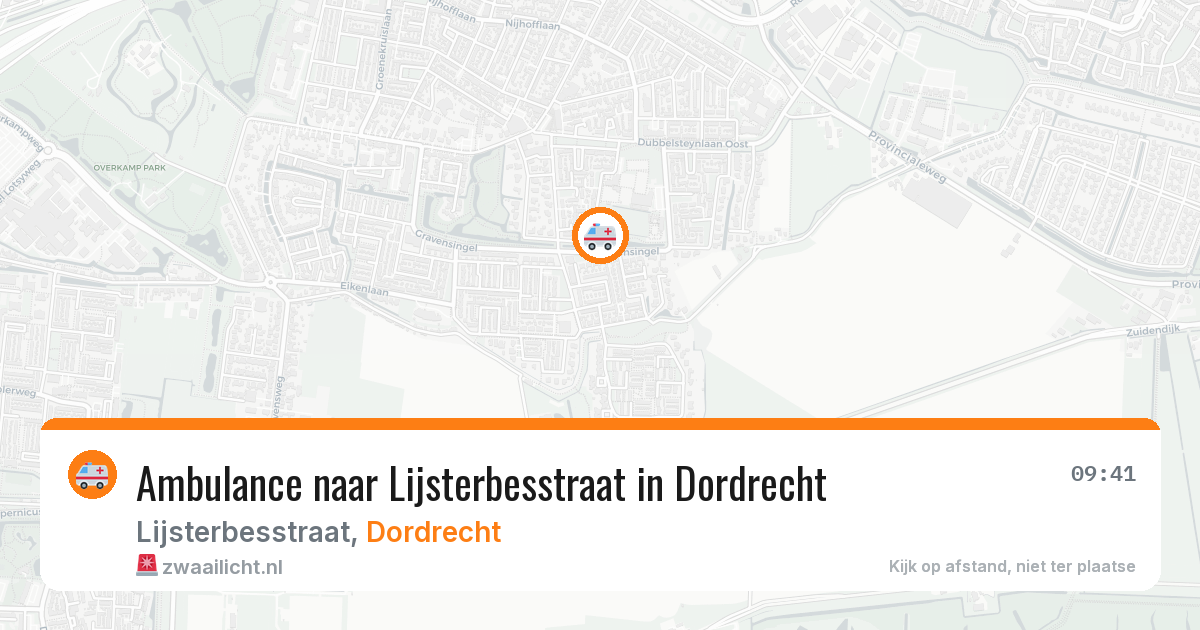 Ambulance naar Lijsterbesstraat in Dordrecht — 2 jun 2026