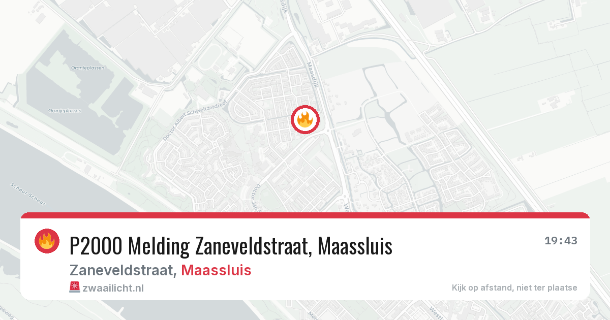 P2000 Melding Zaneveldstraat, Maassluis — 27 jun 2026