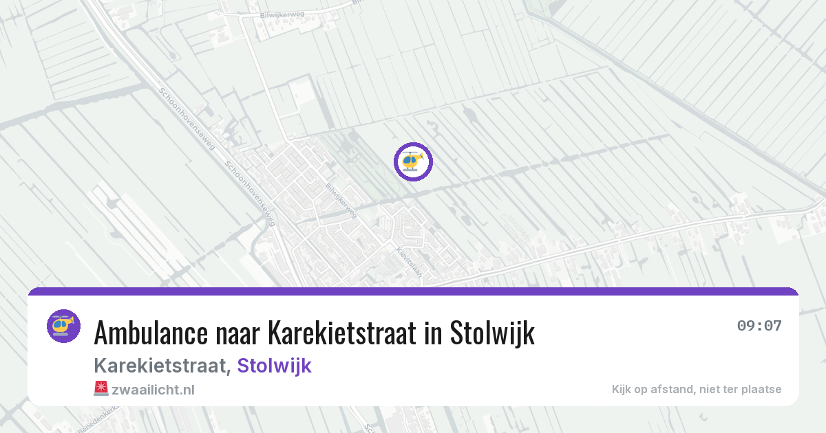 Ambulance naar Karekietstraat in Stolwijk — 8 jul 2026