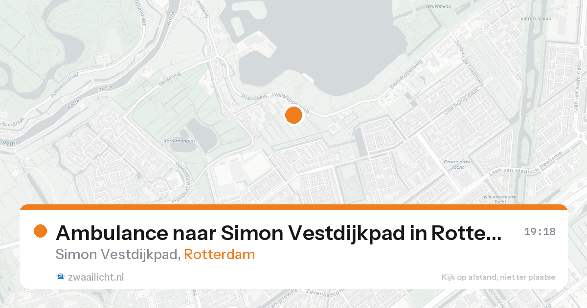 Ambulance naar Simon Vestdijkpad in Rotterdam — 24 aug 2026