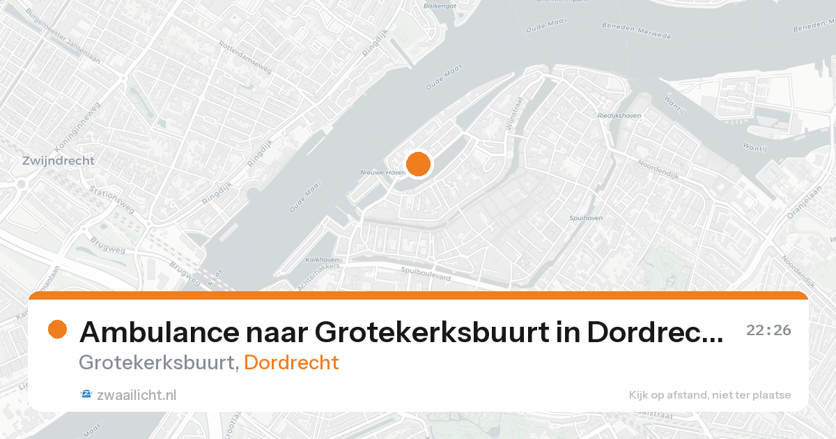 Ambulance naar Grotekerksbuurt in Dordrecht — 20 aug 2026