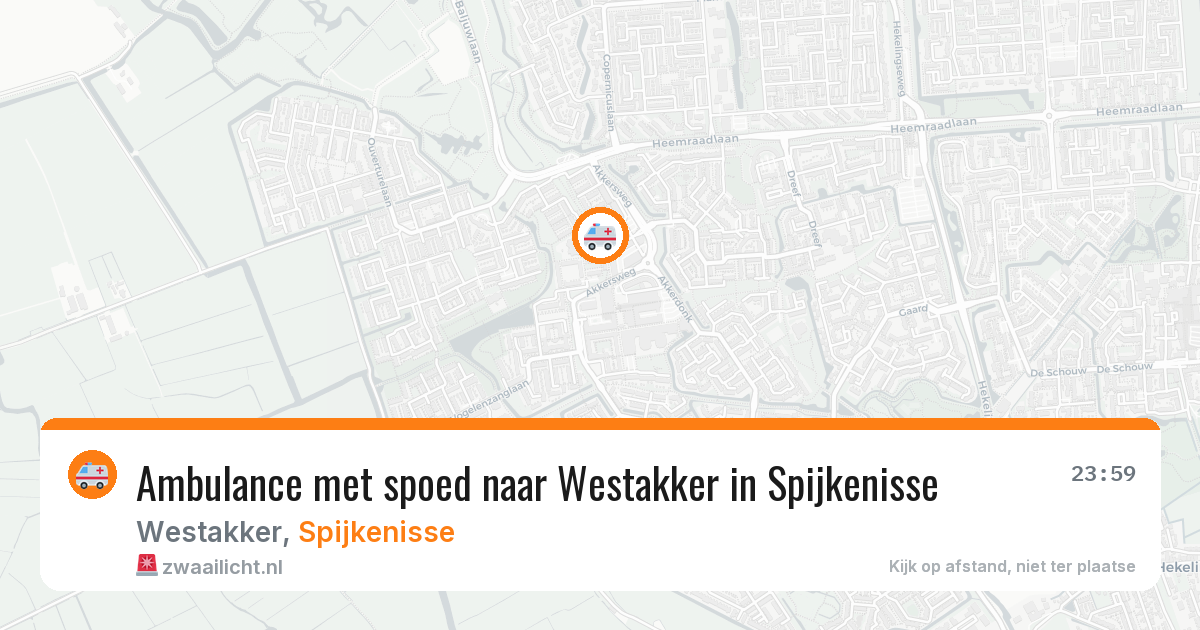 Ambulance met spoed naar Westakker in Spijkenisse — 14 apr 2026
