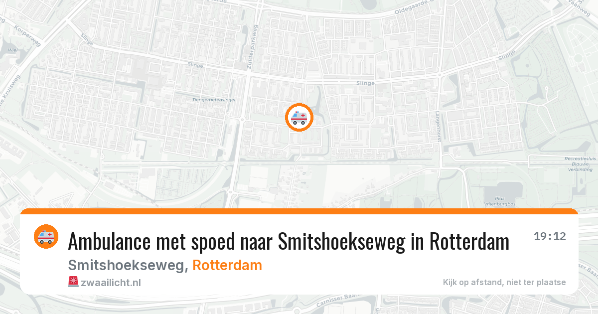 Ambulance met spoed naar Smitshoekseweg in Rotterdam — 12 apr 2026