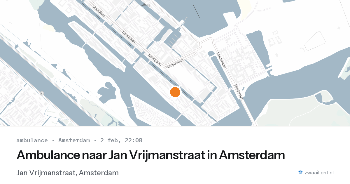 Ambulance naar Jan Vrijmanstraat in Amsterdam — 2 feb 2026