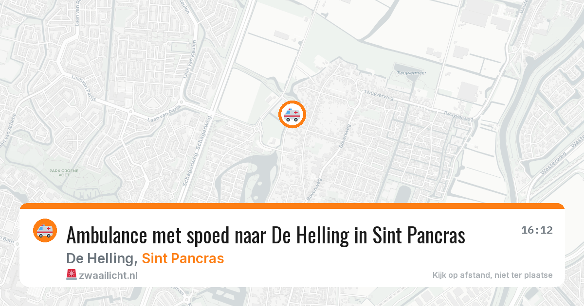 Ambulance met spoed naar De Helling in Sint Pancras — 26 jan 2026