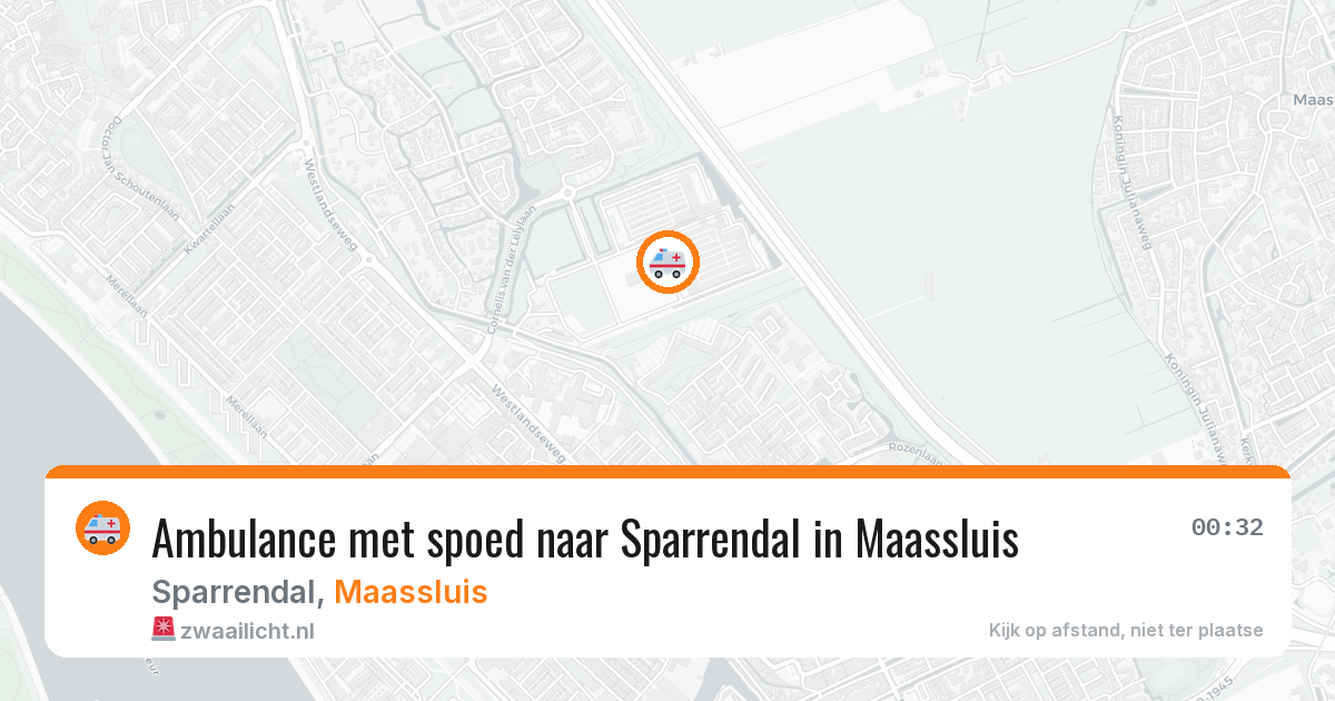 Ambulance met spoed naar Sparrendal in Maassluis — 14 aug 2026