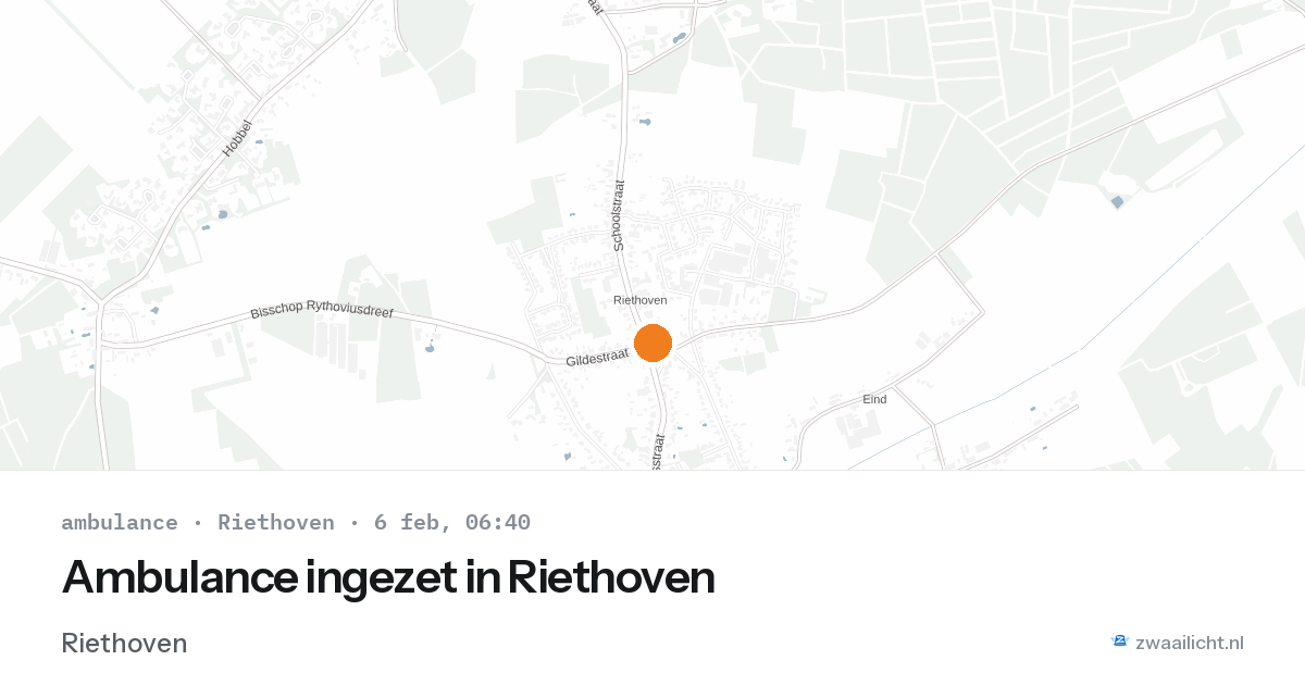 Ambulance ingezet in Riethoven — 6 feb 2026