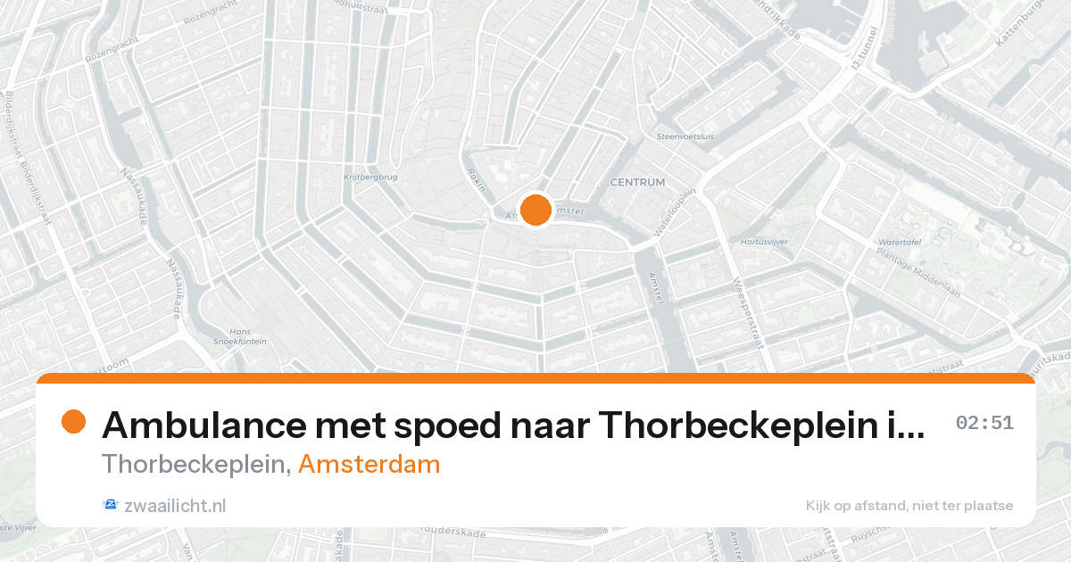 Ambulance met spoed naar Thorbeckeplein in Amsterdam — 21 aug 2026