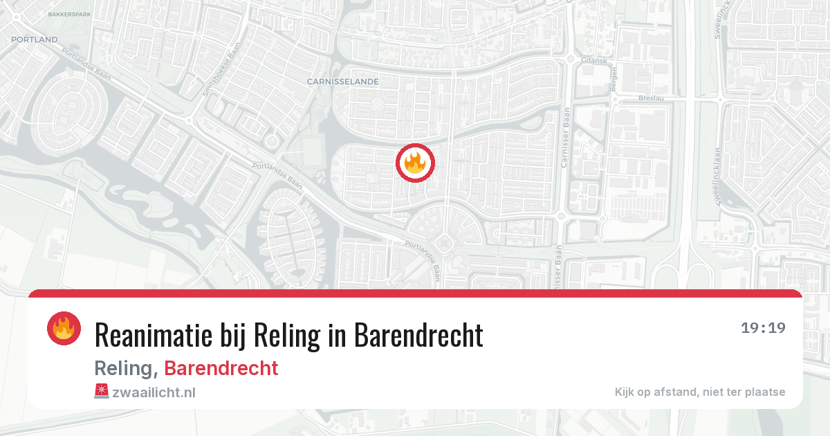 Reanimatie bij Reling in Barendrecht — 4 aug 2026