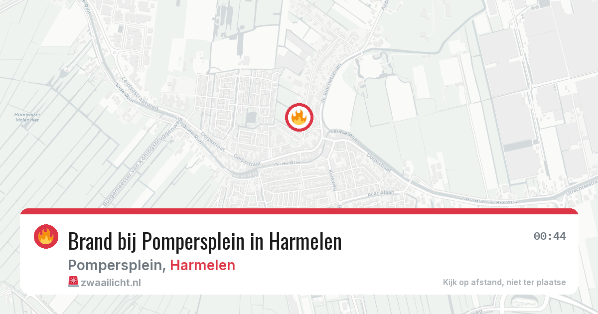 Brand bij Pompersplein in Harmelen — 19 jun 2026