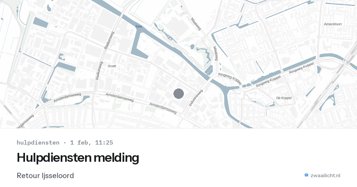 Hulpdiensten melding — 1 feb 2026