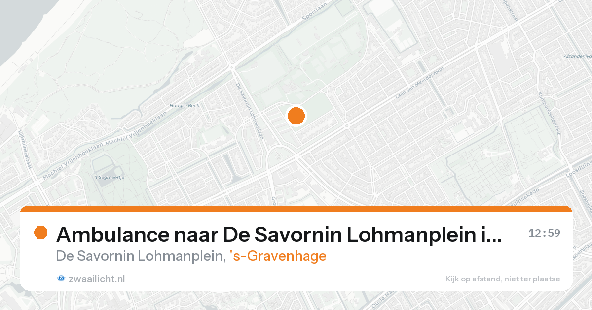 Ambulance naar De Savornin Lohmanplein in 's-Gravenhage — 17 mei 2026