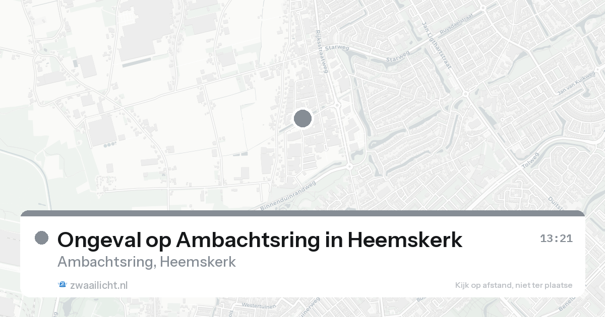 Ongeval op Ambachtsring in Heemskerk — 7 feb 2026